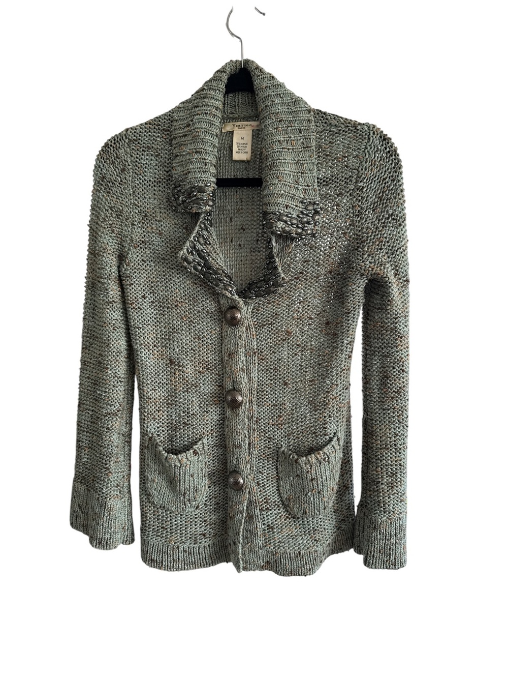 Vertigo Paris Cardigan - Mint Green/Taupe
